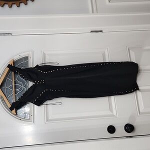 In My Thoughts Bandage Midi Dress - Black